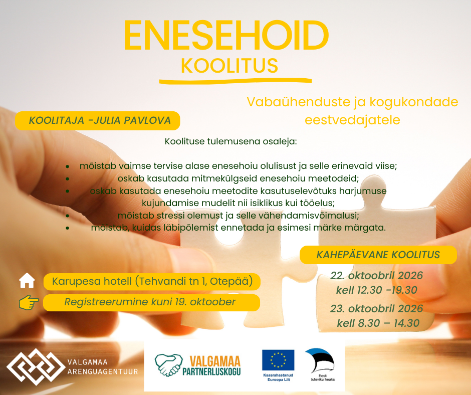 Ootame osalema enesehoiu koolitusele